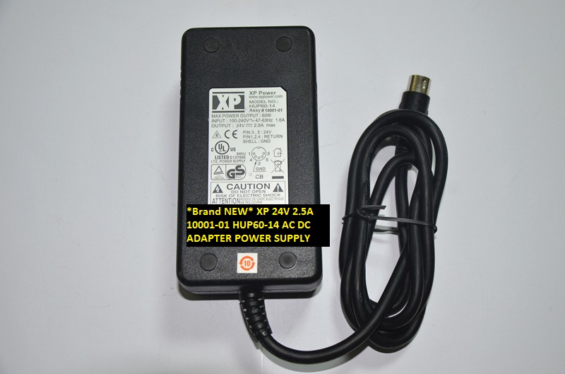 *Brand NEW* 24V 2.5A XP 10001-01 HUP60-14 AC DC ADAPTER POWER SUPPLY